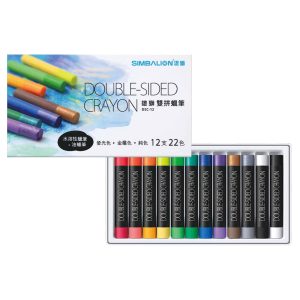1022212 雄獅 SIMBALION | 雙拼蠟筆(水溶性+油蠟筆)